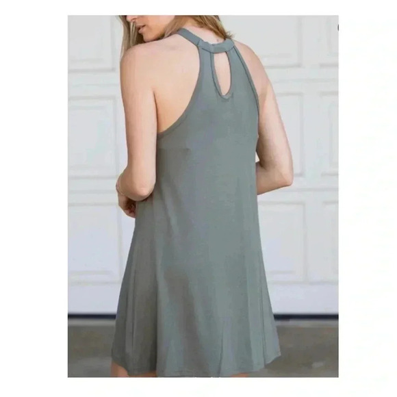 💥🆕Amaryllis Sage Green High-Neck Sleeveless Dress XL🆕 - Picture 4 of 9